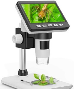 thumbnail interactive-video image 1 of TOMLOV DM43 4.3" IPS Digital Microscope – 50X-1000X Magnification, Includes 32GB Card, For Coins & Electronics 1 of 6