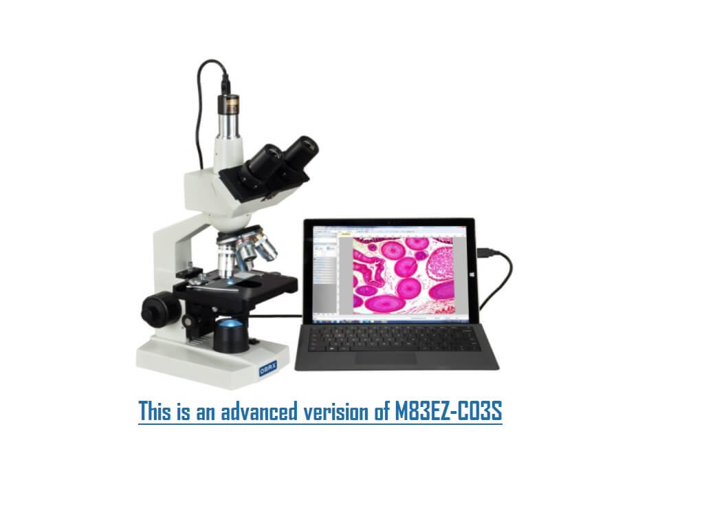 OMAX 5MP Camera and 40X-2500X LED Digital Trinocular Lab Compound Microscope