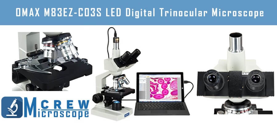 OMAX M83EZ C03S 40X 2500X LED Digital Trinocular Microscope