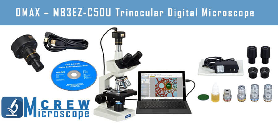 OMAX M83EZ C50U 40X 2500X Trinocular Digital Microscope